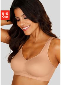 Nuance Damen T-Shirt-BH, Gr. 80, braun, Microtouch, Obermaterial: 74% Polyamid (TACTEL), 14% Elasthan (LYCRA), 12% Baumwolle, klassisch, BHs, ohne