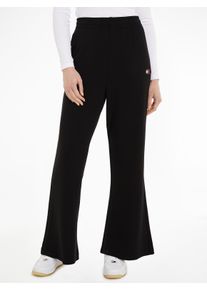 Damen Sweathose "TJW BADGE WIDE SWEATPANT EXT", schwarz, casual, Gr. 4XL, Tommy Jeans CURVE, unifarben, Sweatware, Obermaterial: 82% Viskose, 12%