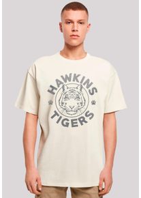 F4NT4STIC Herren T-Shirt "Stranger Things Hawkins Grey Tiger", beige, casual, Gr. 4XL, Obermaterial: 100% Baumwolle, Shirts, Premium Qualität