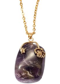 Firetti Damen Kette mit Anhänger "Schmuck Geschenk Halsschmuck Anker/Halskette Sternzeichen Geburtsstein", Skorpion, Edelstahl, L: 50cm B: 2mm, gold,