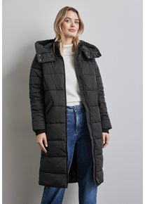 Street One Damen Winterjacke, schwarz, casual, Gr. 46, unifarben, Web, Obermaterial: 74% Polyester, 26% Nylon, Jacken, mit abnehmbarer Kapuze
