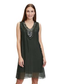 Cartoon Damen Satinkleid "Cartoon Seidenkleid mit Pailletten", grün, feminin, Gr. 36, Obermaterial: 75% Viskose, 25% Seide. Futter: 95% Viskose, 5%