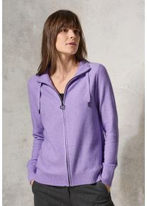 Cecil Damen Cardigan, lila, casual, Gr. XXL, unifarben, Stoff, 33% Polyester, 31% Polyacryl, 24% Baumwolle, 12% Nylon, Strickjacken, im angenehmen