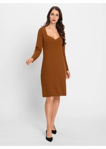 Heine Damen Strickkleid "Strickkleid", braun, Gr. 36, unifarben, 50% Viskose, 28% Polyester, 22% Polyamid, Kleider