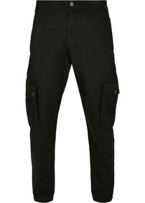 Urban Classics Herren Cargohose "Urban Classics Herren Tapered Cargo Pants", schwarz, Gr. 30, unifarben, 98% Baumwolle, 2% Elasthan, Hosen