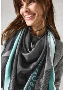 Cecil Damen Halstuch, schwarz, casual, gemustert, Stoff, 100% Viskose, Modetücher, mit grafischem Muster