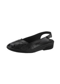 Kiarflex Damen Sandalette, Gr. 38, schwarz, Glattleder, klassisch, Schuhe