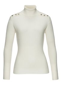 Lascana Damen Rollkragenpullover, beige, modisch, Gr. 32, unifarben, Strick, Obermaterial: 83% Viskose, 15% Polyamid, 2% Elasthan, Pullover, mit