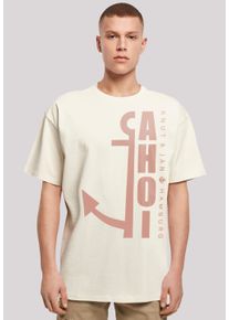 F4NT4STIC Herren T-Shirt "Ahoi Anker Knut & Jan Hamburg", beige, casual, Gr. M, Obermaterial: 100% Baumwolle, Shirts, Print
