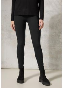 Cecil Damen Leggings, schwarz, casual, Gr. L, unifarben, Stoff, 70% Viskose, 25% Polyester, 5% Elasthan, Hosen, mit Stretchanteil