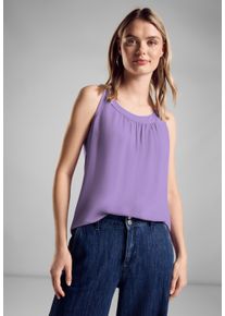 Street One Damen Tanktop, lila, Basic, Gr. 36, unifarben, Stoff, Vorderseite: 100% Viskose, Rückseite: 95% Viskose, 5% Elasthan, Tops, mit