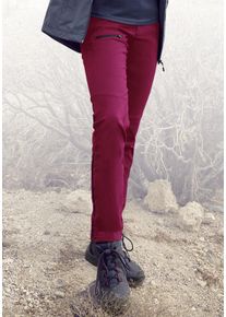 active by Lascana LASCANA ACTIVE Damen Trekkinghose, rot, sportlich, Gr. 34, unifarben, Web, Obermaterial: 95% Polyamid, 5% Elasthan, Hosen, mit 3 Zipper Taschen