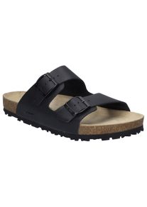 Josef Seibel Herren Pantolette "Josef 01", Gr. 45, schwarz, Leder, klassisch, Schuhe, Sommerschuh, Schlappen, Sandale mit softem Fußbett