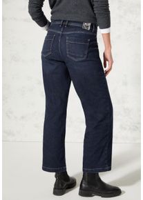 Cecil Damen Weite Jeans, blau, casual, Gr. 36, unifarben, Jeans, 70% Baumwolle, 28% Polyester, 2% Elasthan , Jeans, High Waist
