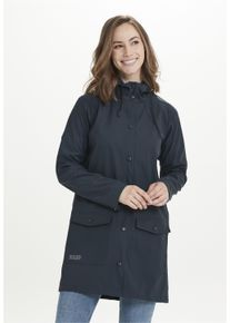 WEATHER REPORT Damen Regenjacke "TASS W W-PRO 5000", blau, casual, Gr. 38, unifarben, 100% Polyester, Jacken, mit hochwertiger Regenausstattung