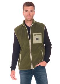 Herren Fleeceweste "RUDY", grün, Gr. XL, Le Temps Des Cerises, 100% Polyester, Westen, mit praktischen Reißverschlusstaschen
