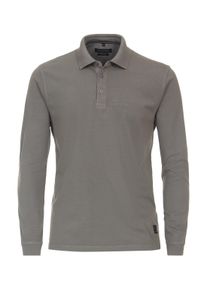 Casamoda Herren Langarm-Poloshirt "Casamoda Polo-Shirt Langarm uni", grau, Gr. XXL, 100% Baumwolle, Shirts