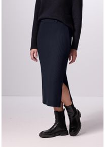 Damen Maxirock, blau, casual, Gr. 34, STREET ONE STUDIO, unifarben, Stoff, 84% Viskose, 14% Polyester, 2% Elasthan, Röcke, mit Schlitz