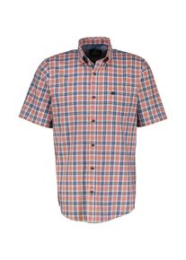 Lerros Herren Kurzarmhemd "Lerros Kariertes Herren Kurzarmhemd", rot, Gr. S, 100% Baumwolle, Hemden