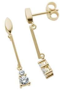 Firetti Damen Paar Ohrstecker "Schmuck Geschenk Gold 333 Ohrschmuck Stäbchen", Gelbgold 333, gold, Gelbgold 333, Ohrringe, mit Zirkonia (synth.)