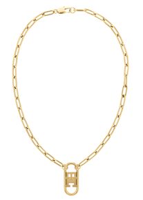 Tommy Hilfiger Damen Kette mit Anhänger "Schmuck Edelstahl Halsschmuck Ankerkette", Edelstahl, L: 51cm B: 6mm, gold, Edelstahl, B:6mm, Halsketten