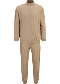 DEF Herren Trainingsanzug "DEF Herren DEF Elastic plain track suit", beige, Gr. XXL, unifarben, 100% Polyester, Sportanzüge