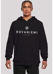 F4NT4STIC Herren Kapuzenpullover "Schneeflocke Winter Lappland", schwarz, casual, Gr. L, Obermaterial: 65% Baumwolle, 35% Polyester, Pullover,