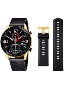 Lotus Smartwatch "50019/1", schwarz, Smartwatches, Armbanduhr, Herrenuhr, Edelstahlarmband, Schrittzähler, Geschenkidee