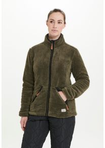 WEATHER REPORT Damen Fleecejacke "Lucille", grün, klassisch, Gr. 44, unifarben, 100% Polyester, Jacken, in tollem Plüsch-Design