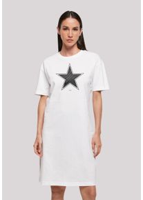 F4NT4STIC Damen Shirtkleid "Stern Basic", weiß, casual, Gr. 5XL, Obermaterial: 100% Baumwolle, Kleider, Print