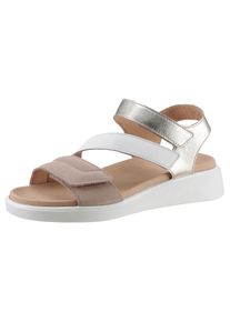 Ara Damen Sandalette "MADEIRA", Gr. 38, beige, Glattleder, Veloursleder, sportlich, Schuhe, Sommerschuh, Sandale, Keilabsatz, in Komfortweite H (=