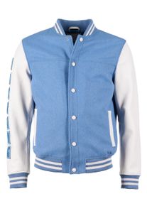 Mustang Herren Lederjacke "31023225", blau, Gr. XXXL, Obermaterial: 75% Wolle, 25% Polyamid / Ärmelmaterial: 100% Schafsleder / Innenfutter: 100%