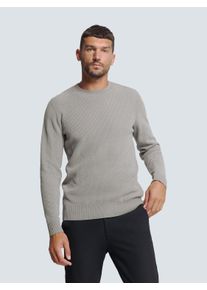 NO EXCESS Herren Rundhalspullover "NO EXCESS Rundhals-Pullover", grau, Gr. M, 63% Polyester, 37% Baumwolle, Pullover