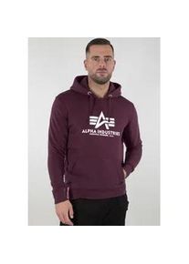 Kapuzensweatshirt Alpha Industries "Basic Hoody" Gr. XXXL, rot (deep maroon) Herren Sweatshirts