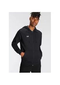 Sweatjacke Under Armour "UA Rival Fleece-Hoodie mit durchgehendem Zip für" Gr. M, schwarz (black 001) Herren Sweatjacken