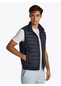 Tommy Hilfiger Herren Steppweste "MIX MEDIA VEST", blau, casual, Gr. S, Web, Obermaterial: 72% Baumwolle, 28% Polyester, Westen, Rückenteil ungesteppt