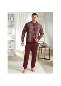 Schlafanzug Normann Gr. 48/50, rot (weinrot) Herren Homewear-Sets