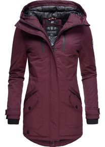 Navahoo Damen Wintermantel "Avrille II", rot, modisch, Gr. XS, Oberstoff: 70% Baumwolle, 30% Polyester, Futter: 100% Polyester, Wattierung: 100%