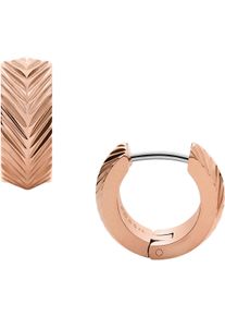 Fossil Damen Paar Creolen "HARLOW, JF04666040, JF04662791", Edelstahl, rosa, Edelstahl, Ohrringe