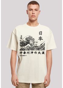 F4NT4STIC Herren T-Shirt "Kanagawa Welle Japan", beige, casual, Gr. XXXL, Obermaterial: 100% Baumwolle, Shirts, Print