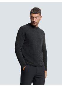 NO EXCESS Herren Rundhalspullover "NO EXCESS Rundhals-Pullover", grau, Gr. XL, 100% Polyester, Pullover