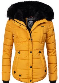 Marikoo Damen Steppjacke "Lotusblüte", gelb, modisch, Gr. XL, Oberstoff: 100% Polyester, Futter: 100% Polyester, Wattierung: 100% Polyester,