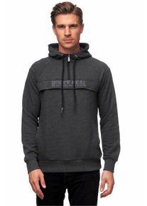 Rusty Neal Herren Kapuzensweatshirt "Hoodie", grau, casual, Gr. S, meliert, 70% Baumwolle, 30% Polyester, Sweatshirts, mit frontalem Marken-Schriftzug