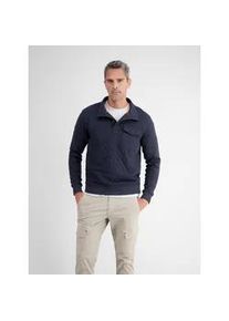 Sweatshirt Lerros "Lerros Sweat-Troyer mit Steppmuster" Gr. S, blau (classic navy) Herren Sweatshirts