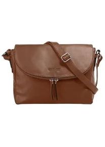 Umhängetasche wouwou Gr. B/H/T: 25cm x 20cm x 9cm onesize, braun (cognac) Damen Taschen echt Leder