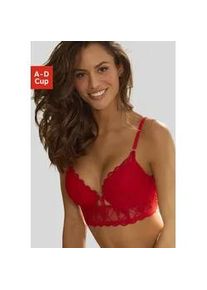 Push-up-BH Lascana "Alicia" Gr. 85, Cup D, rot Damen BHs in Bustier Form, sexy Dessous