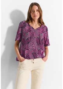 Cecil Damen Shirtbluse, rot, casual, Gr. XS, geblümt, Stoff, 100% Viskose, Blusen, aus softer Viskose