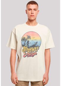 F4NT4STIC Herren T-Shirt "Stranger Things LA Gradient", beige, casual, Gr. 5XL, Obermaterial: 100% Baumwolle, Shirts, Premium Qualität