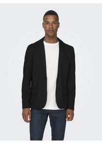 Only & Sons ONLY & SONS Herren Sakko "ONSMARK SLIM 0209. BLAZER NOOS", schwarz, elegant, Gr. L, unifarben, Web, Obermaterial: 64% Viskose, 31% Polyester, 5%