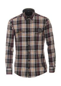 Casamoda Herren Flanellhemd "Casamoda Flanellhemd kariert", grau, Gr. XL, kariert, 100% Baumwolle, Hemden